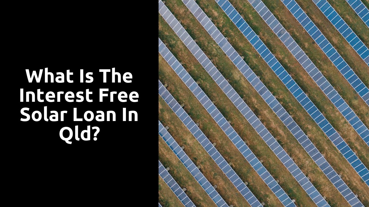 What is the interest free solar loan in Qld?