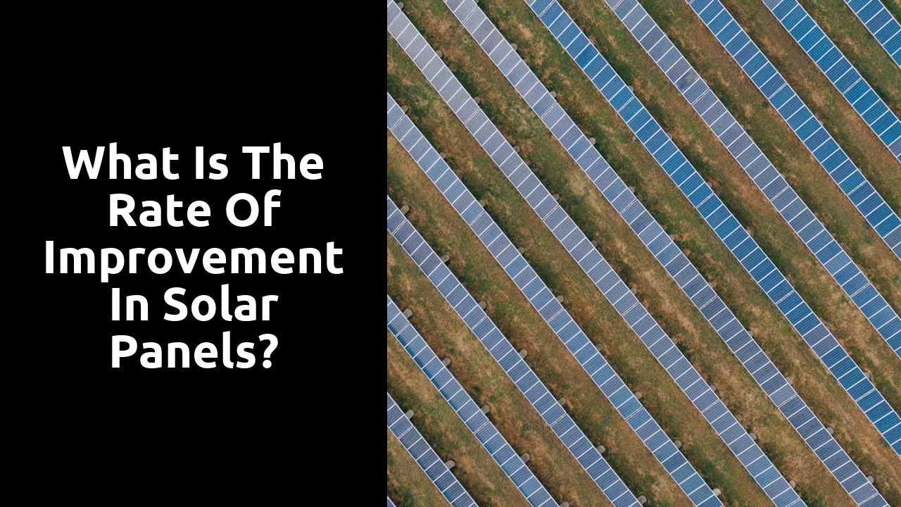 What is the rate of improvement in solar panels?